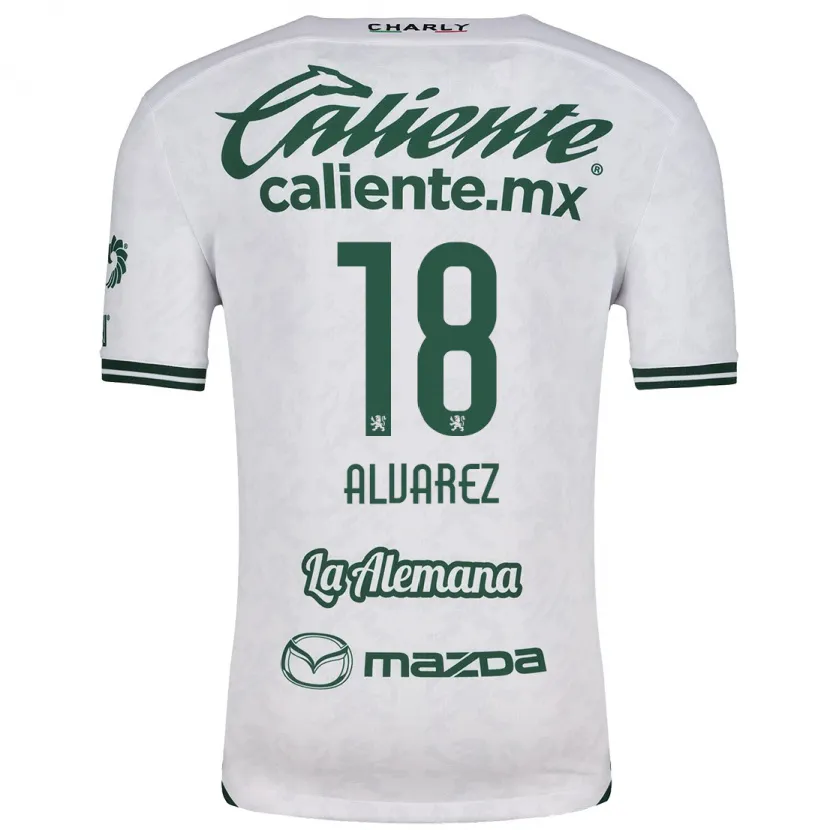 Danxen Kid Yazmin Álvarez #18 White Green Away Jersey 2024/25 T-Shirt