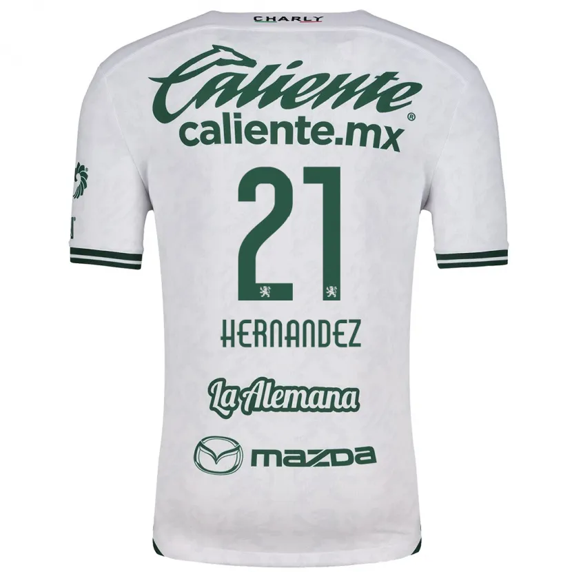 Danxen Kid Alexa Hernández #21 White Green Away Jersey 2024/25 T-Shirt