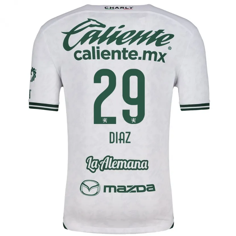 Danxen Kid Kenia Díaz #29 White Green Away Jersey 2024/25 T-Shirt