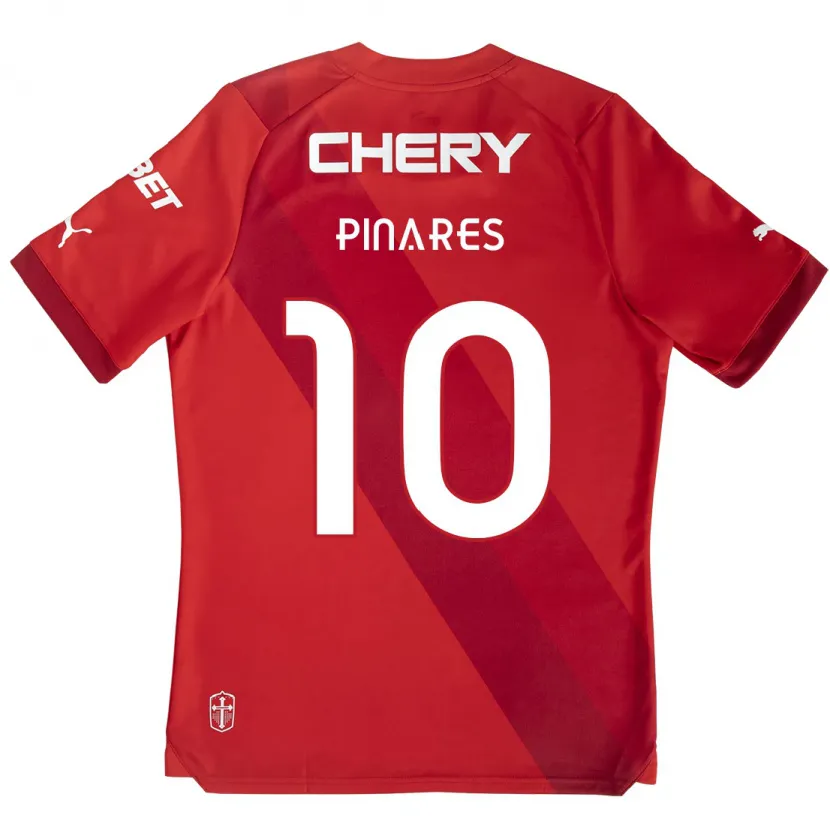 Danxen Kid César Pinares #10 Red White Away Jersey 2024/25 T-Shirt