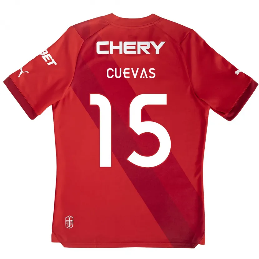 Danxen Kid Cristian Cuevas #15 Red White Away Jersey 2024/25 T-Shirt