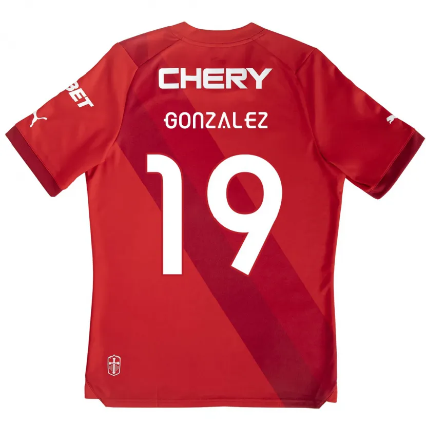 Danxen Kid Bryan González #19 Red White Away Jersey 2024/25 T-Shirt