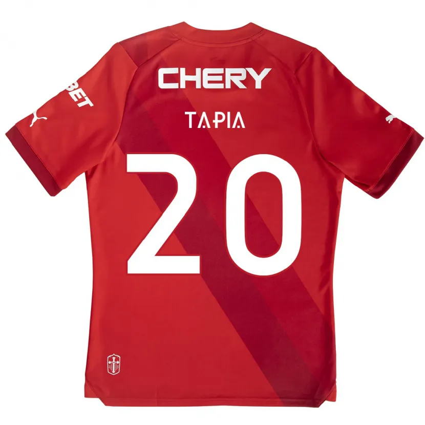 Danxen Kid Gonzalo Tapia #20 Red White Away Jersey 2024/25 T-Shirt