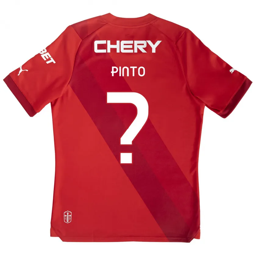 Danxen Kid Pablo Pinto #0 Red White Away Jersey 2024/25 T-Shirt