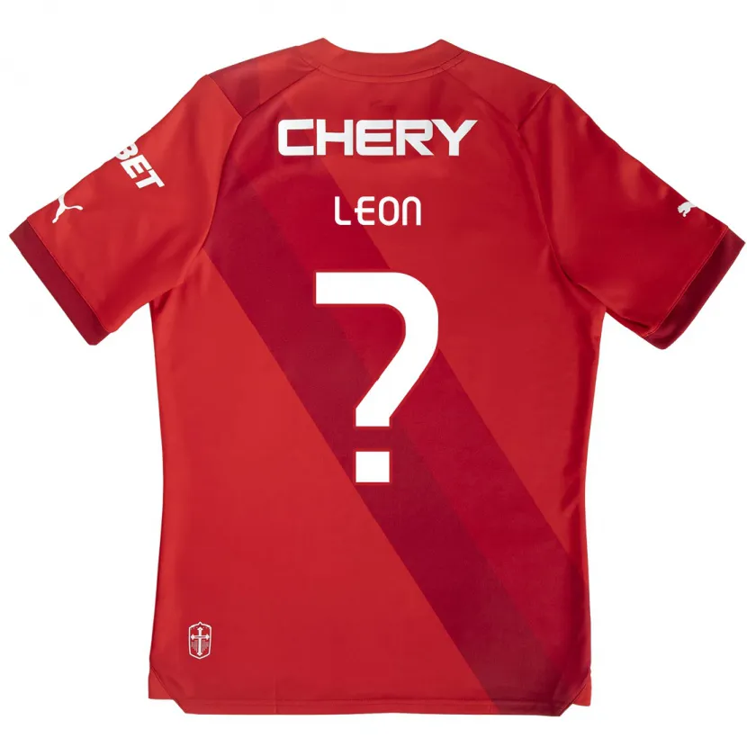 Danxen Kid Vasco León #0 Red White Away Jersey 2024/25 T-Shirt