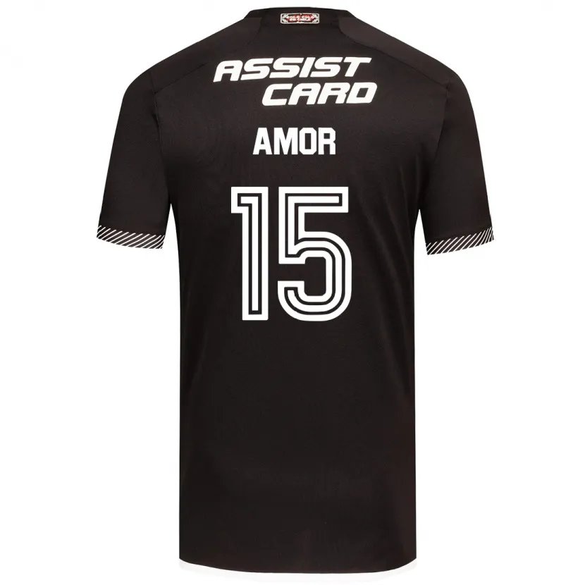 Danxen Kid Emiliano Amor #15 Black White Away Jersey 2024/25 T-Shirt