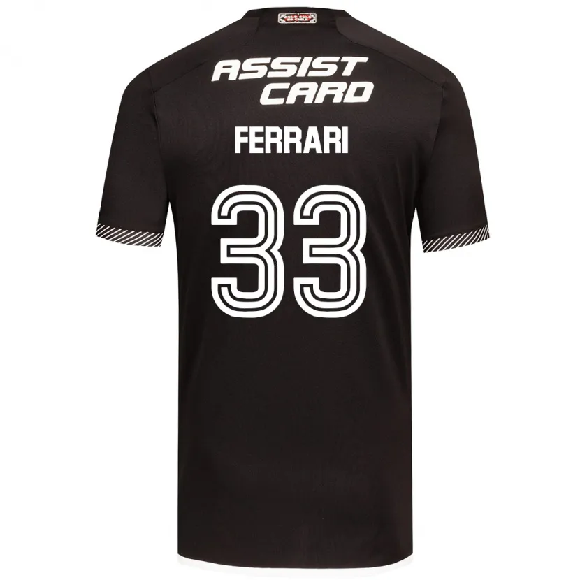 Danxen Kid Matías Ferrari #33 Black White Away Jersey 2024/25 T-Shirt