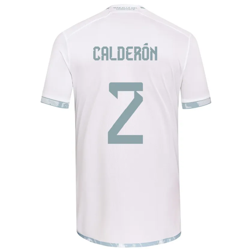 Danxen Kid Franco Calderón #2 White Grey Away Jersey 2024/25 T-Shirt