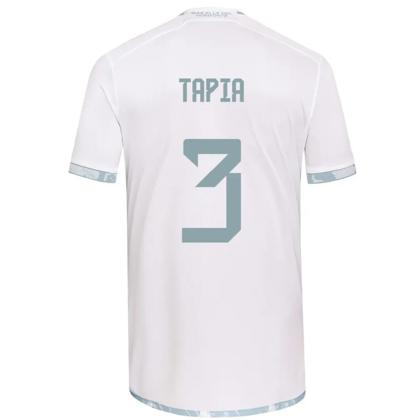 Danxen Kid Ignacio Tapia #3 White Grey Away Jersey 2024/25 T-Shirt