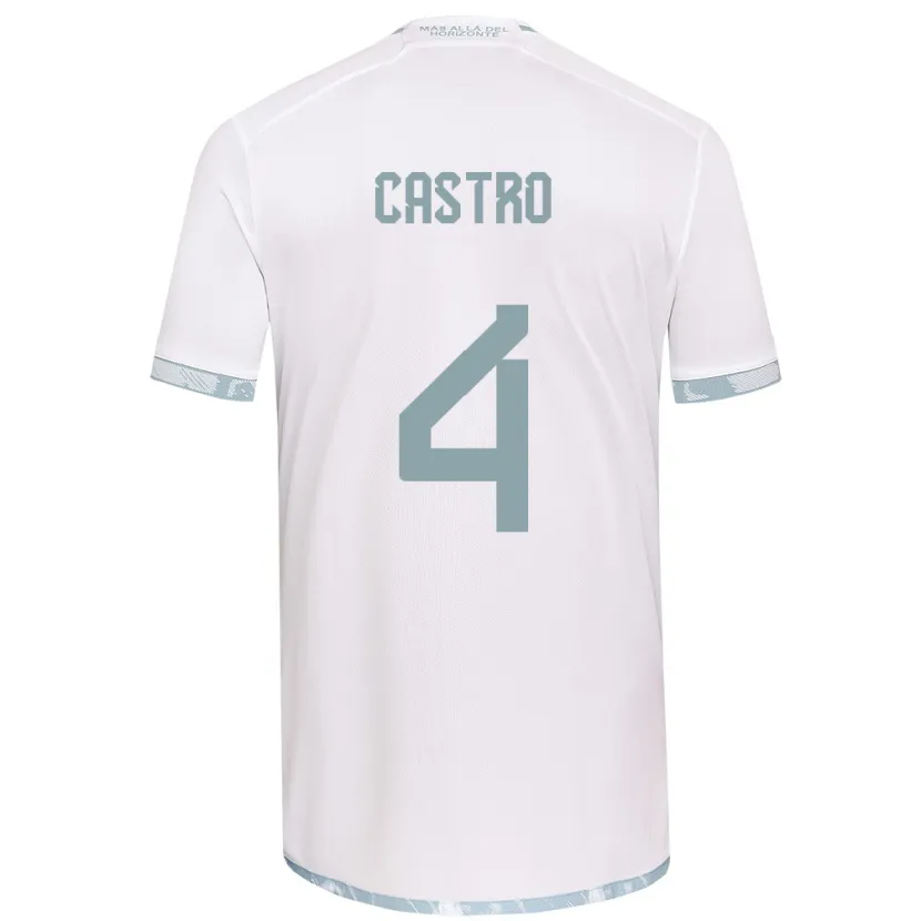 Danxen Kid José Ignacio Castro #4 White Grey Away Jersey 2024/25 T-Shirt