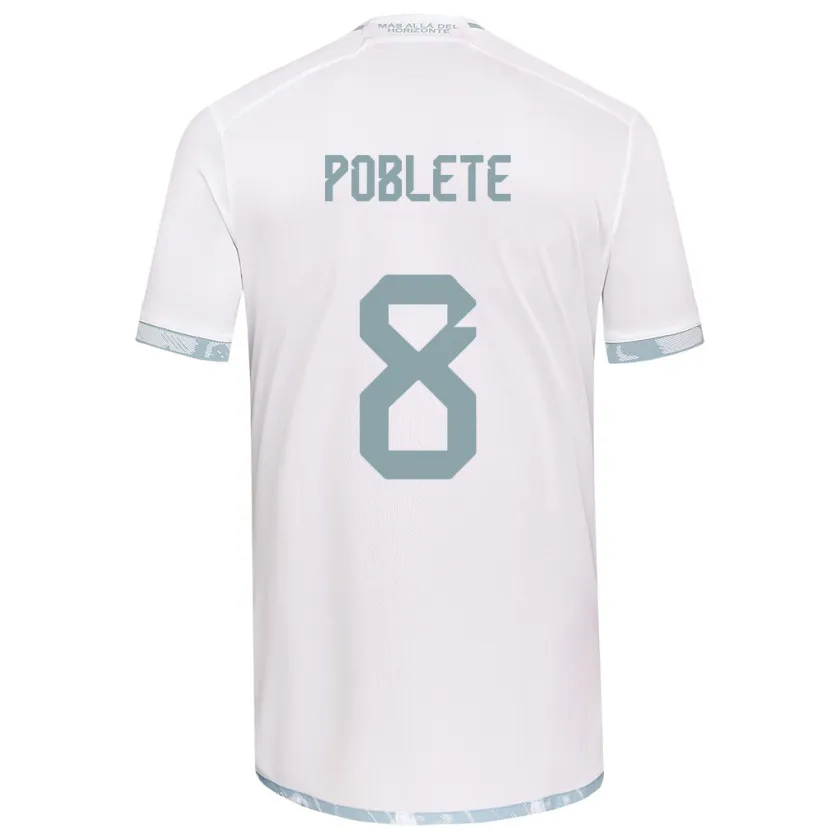 Danxen Kid Israel Poblete #8 White Grey Away Jersey 2024/25 T-Shirt