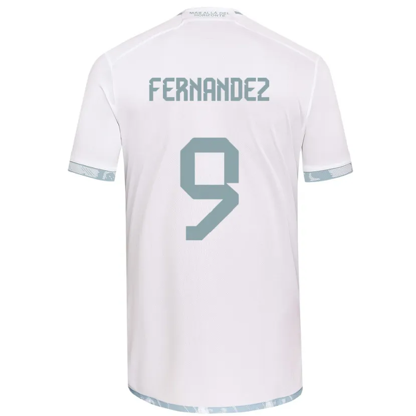 Danxen Kid Leandro Fernández #9 White Grey Away Jersey 2024/25 T-Shirt