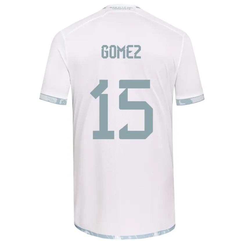 Danxen Kid Juan Pablo Gómez #15 White Grey Away Jersey 2024/25 T-Shirt