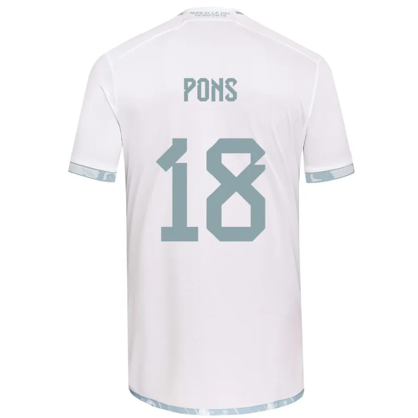 Danxen Kid Luciano Pons #18 White Grey Away Jersey 2024/25 T-Shirt