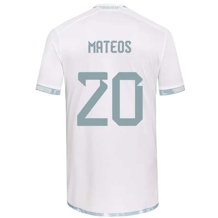 Danxen Kid Federico Mateos #20 White Grey Away Jersey 2024/25 T-Shirt