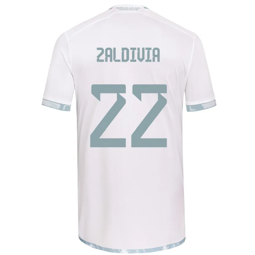 Danxen Kid Matías Zaldivia #22 White Grey Away Jersey 2024/25 T-Shirt