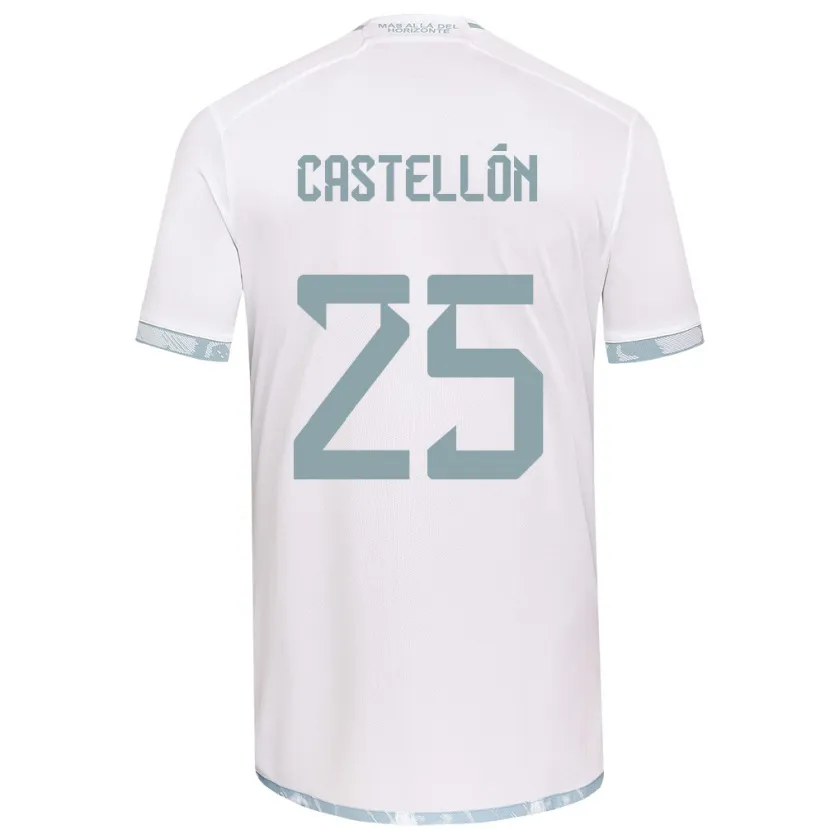 Danxen Kid Gabriel Castellón #25 White Grey Away Jersey 2024/25 T-Shirt