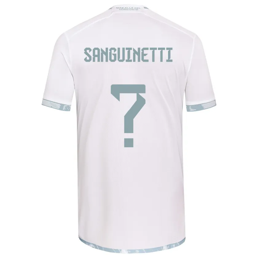 Danxen Kid Fernando Sanguinetti #0 White Grey Away Jersey 2024/25 T-Shirt