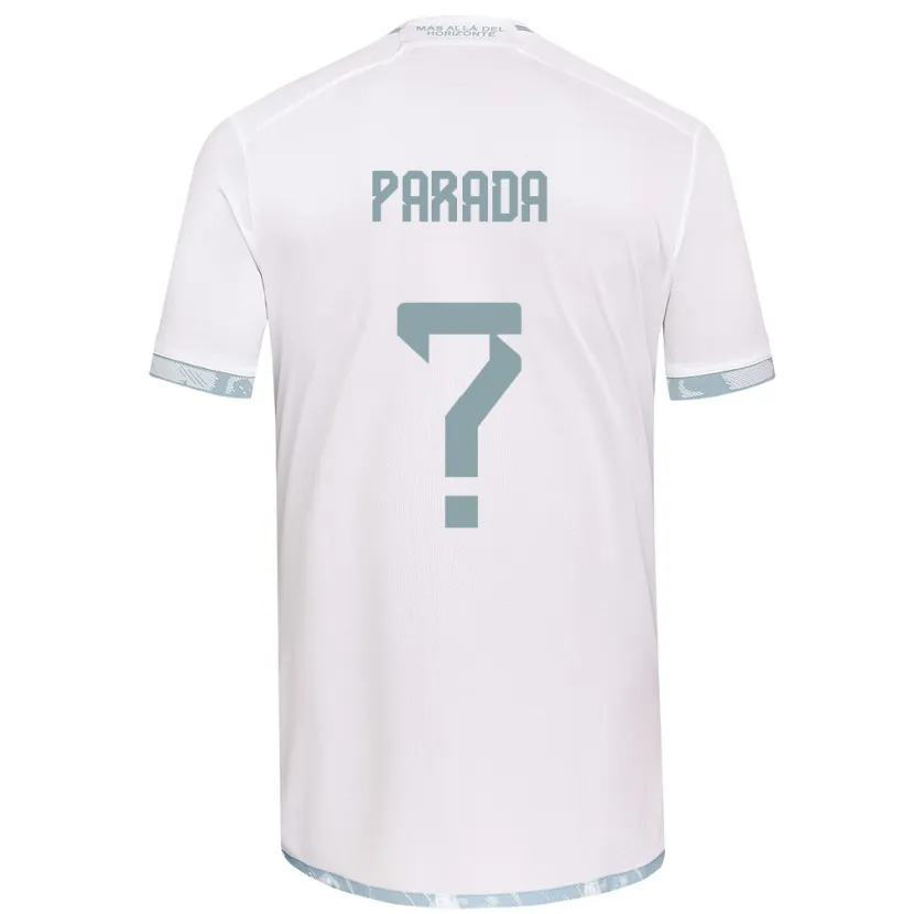 Danxen Kid Ignacio Parada #0 White Grey Away Jersey 2024/25 T-Shirt