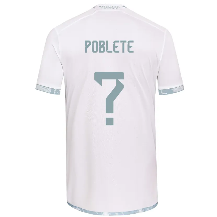 Danxen Kid José Poblete #0 White Grey Away Jersey 2024/25 T-Shirt