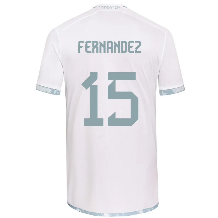 Danxen Kid Vicente Fernández #15 White Grey Away Jersey 2024/25 T-Shirt