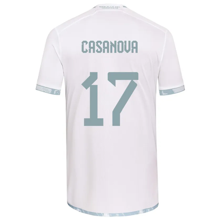 Danxen Kid Luis Casanova #17 White Grey Away Jersey 2024/25 T-Shirt