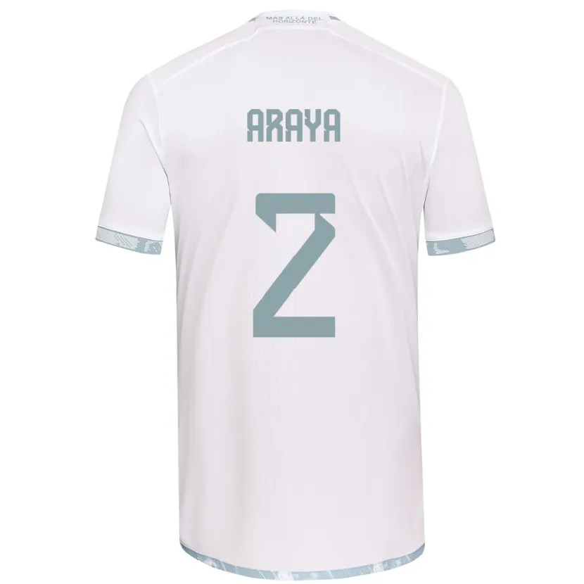 Danxen Kid Fernanda Araya #2 White Grey Away Jersey 2024/25 T-Shirt