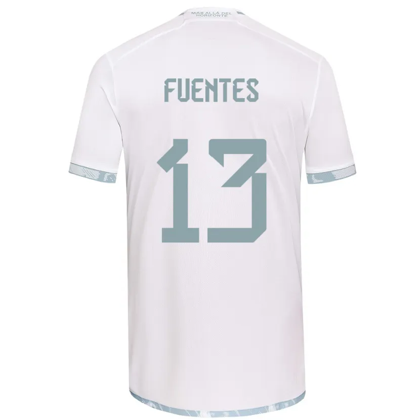 Danxen Kid Karen Fuentes #13 White Grey Away Jersey 2024/25 T-Shirt