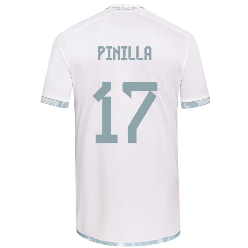 Danxen Kid Fernanda Pinilla #17 White Grey Away Jersey 2024/25 T-Shirt