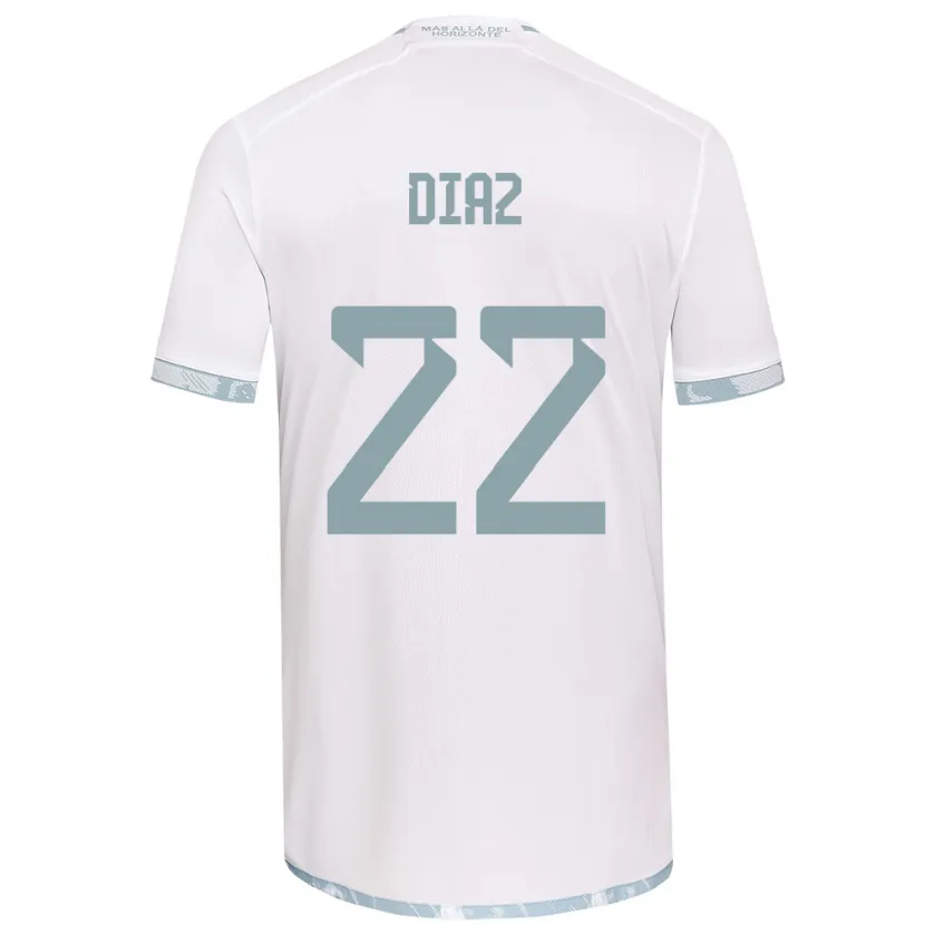 Danxen Kid Valentina Díaz #22 White Grey Away Jersey 2024/25 T-Shirt