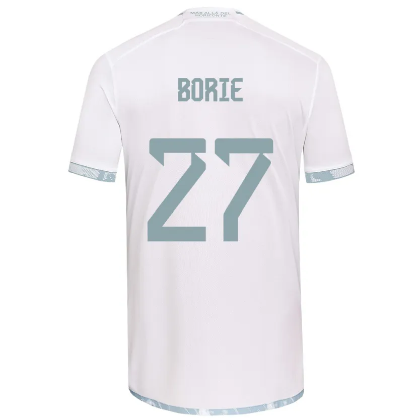 Danxen Kid Emilie Borie #27 White Grey Away Jersey 2024/25 T-Shirt