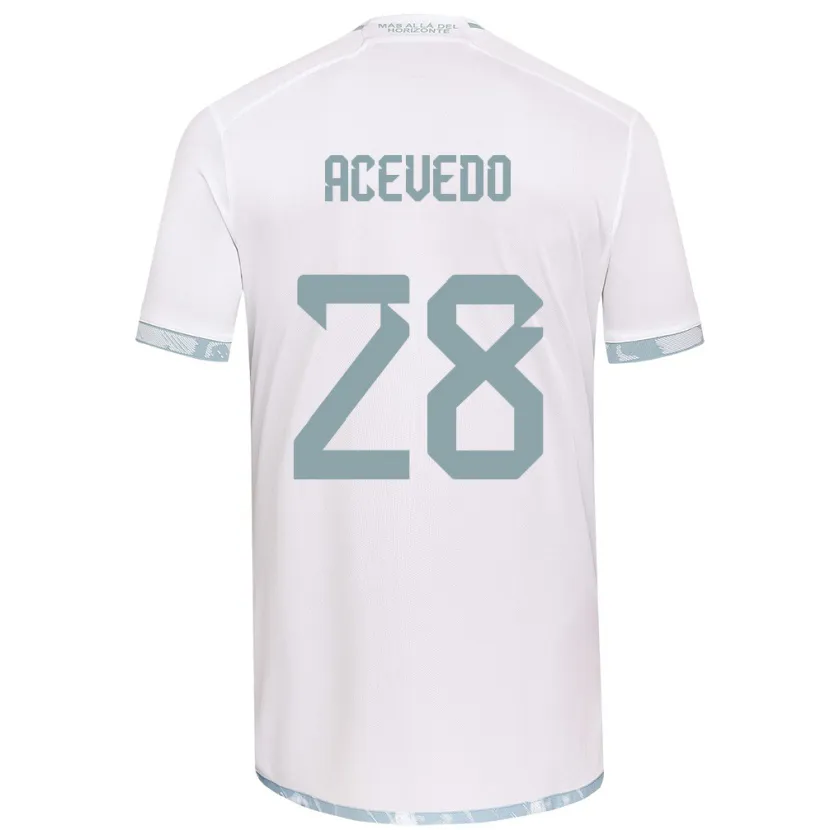 Danxen Kid Florencia Acevedo #28 White Grey Away Jersey 2024/25 T-Shirt