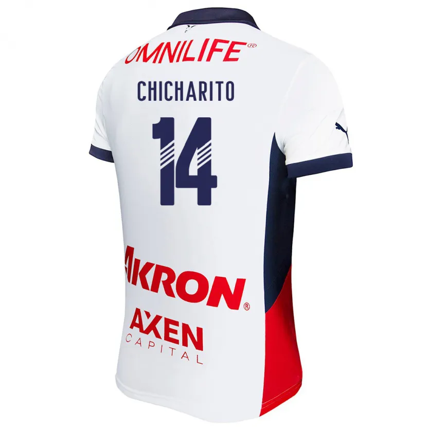 Danxen Kid Chicharito #14 White Red Blue Away Jersey 2024/25 T-Shirt