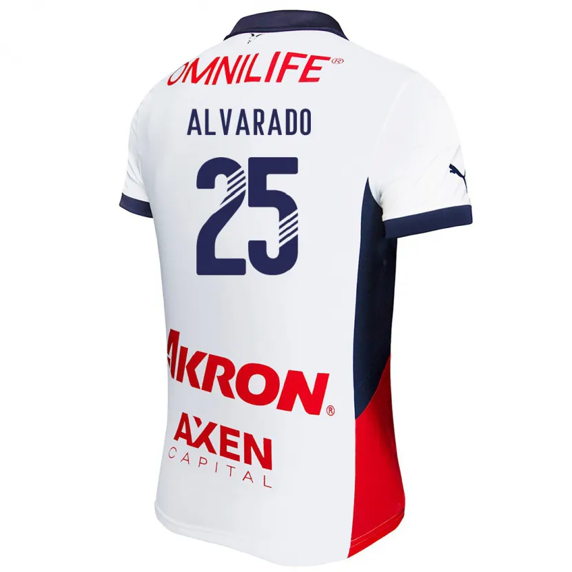 Danxen Kid Roberto Alvarado #25 White Red Blue Away Jersey 2024/25 T-Shirt