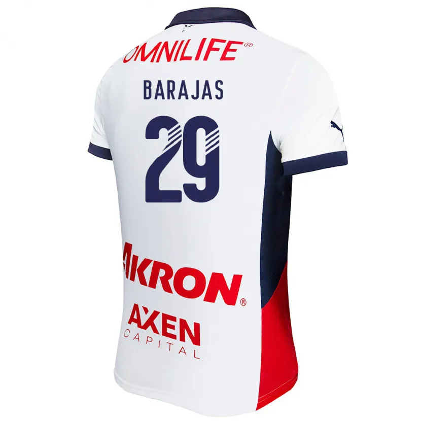 Danxen Kid Fidel Barajas #29 White Red Blue Away Jersey 2024/25 T-Shirt