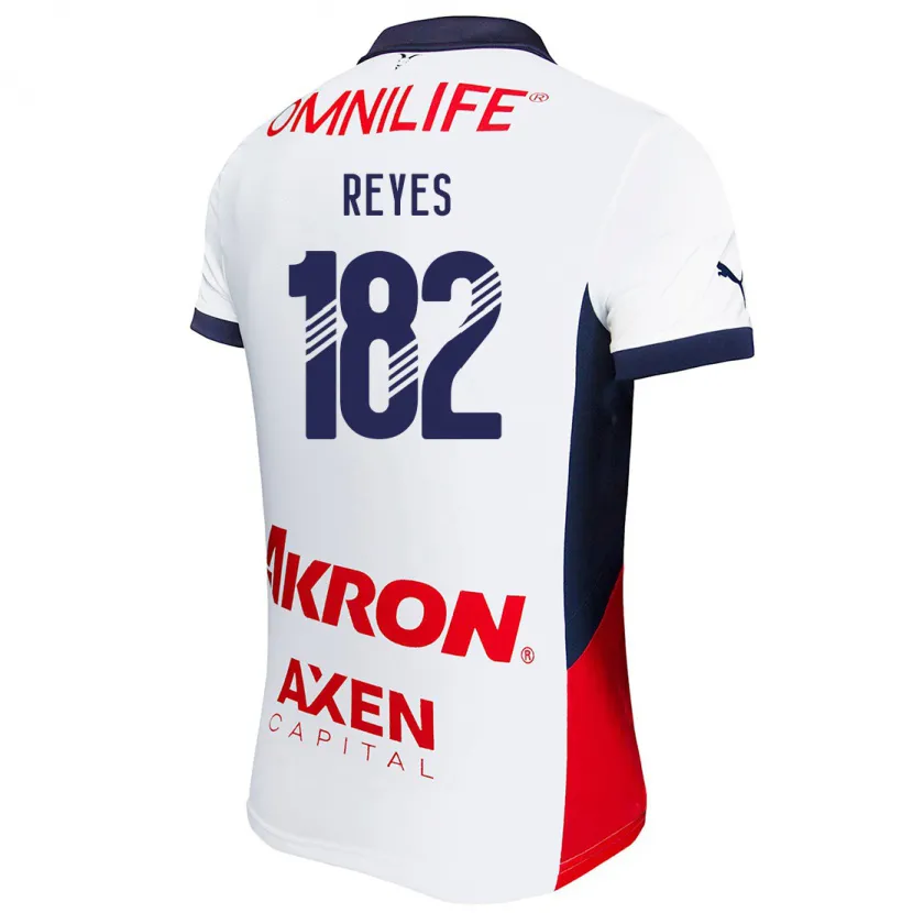 Danxen Kid Mauricio Reyes #182 White Red Blue Away Jersey 2024/25 T-Shirt