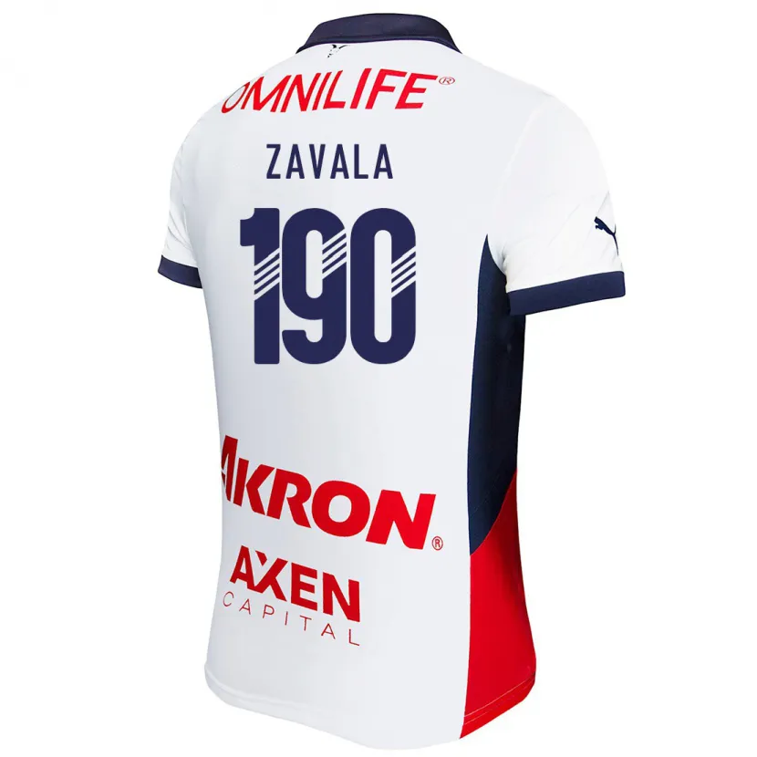 Danxen Kid Juan Zavala #190 White Red Blue Away Jersey 2024/25 T-Shirt