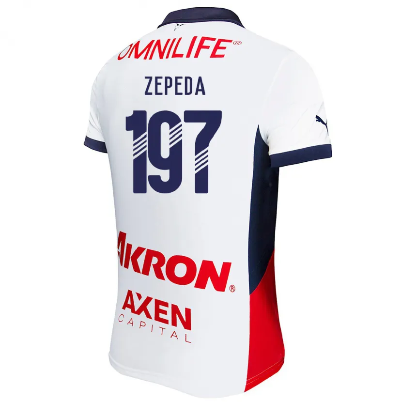 Danxen Kid Carlos Zepeda #197 White Red Blue Away Jersey 2024/25 T-Shirt