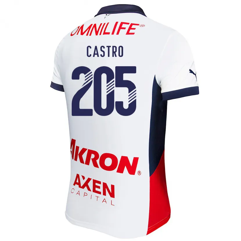 Danxen Kid Ariel Castro #205 White Red Blue Away Jersey 2024/25 T-Shirt