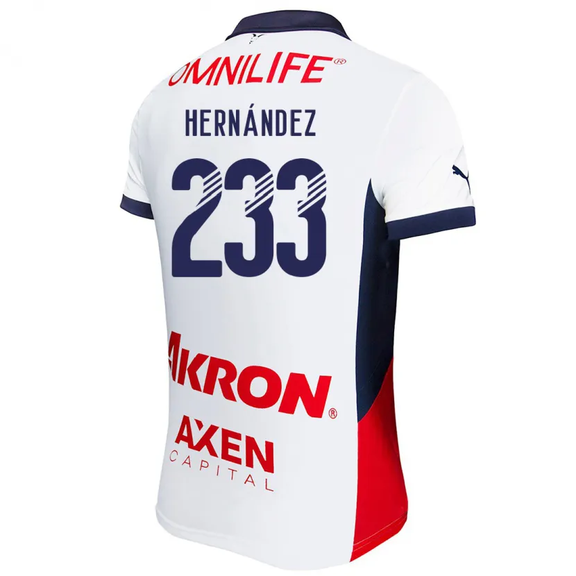 Danxen Kid Zinedine Hernández #233 White Red Blue Away Jersey 2024/25 T-Shirt