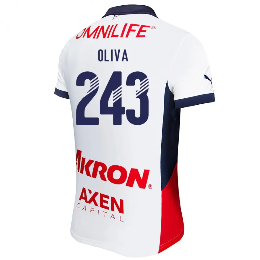 Danxen Kid Diego Oliva #243 White Red Blue Away Jersey 2024/25 T-Shirt