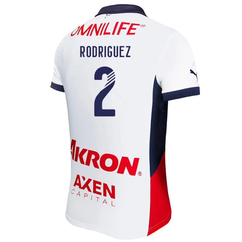 Danxen Kid Jaqueline Rodríguez #2 White Red Blue Away Jersey 2024/25 T-Shirt