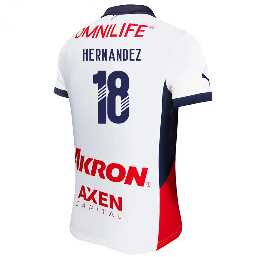 Danxen Kid Montserrat Hernández #18 White Red Blue Away Jersey 2024/25 T-Shirt