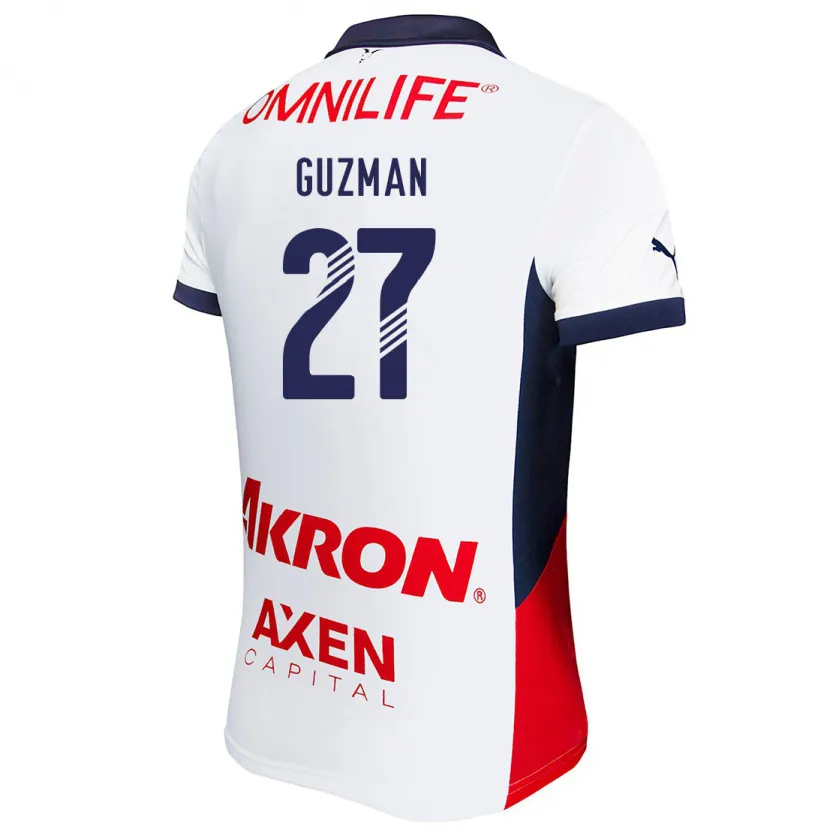 Danxen Kid Kinberly Guzmán #27 White Red Blue Away Jersey 2024/25 T-Shirt