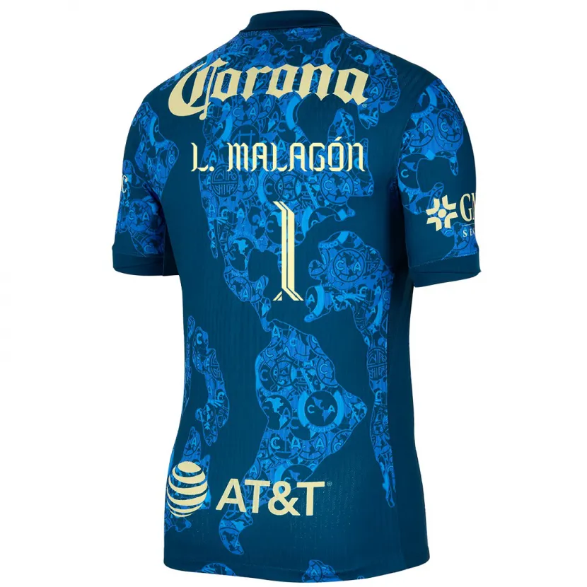 Danxen Kid Luis Malagón #1 Blue Yellow Away Jersey 2024/25 T-Shirt