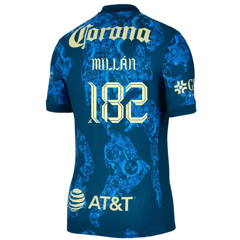 Danxen Kid Daniel Millán #182 Blue Yellow Away Jersey 2024/25 T-Shirt