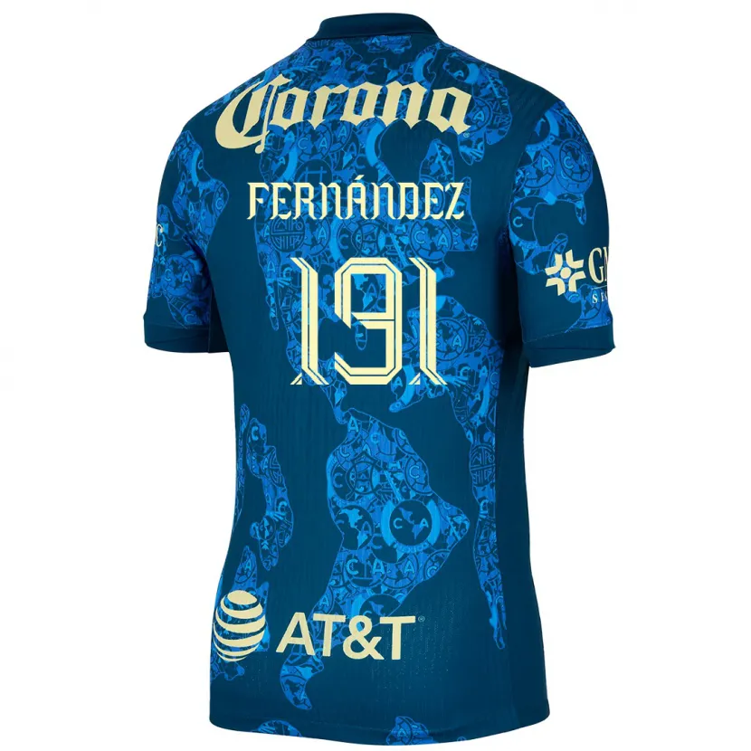 Danxen Kid Adrián Fernández #191 Blue Yellow Away Jersey 2024/25 T-Shirt