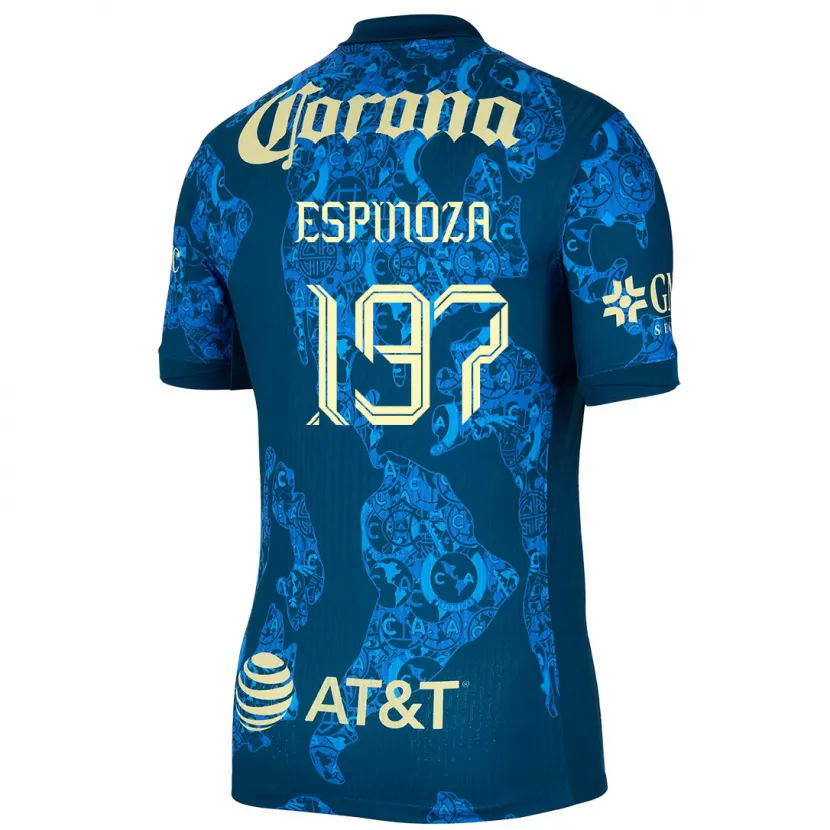 Danxen Kid Dagoberto Espinoza #197 Blue Yellow Away Jersey 2024/25 T-Shirt