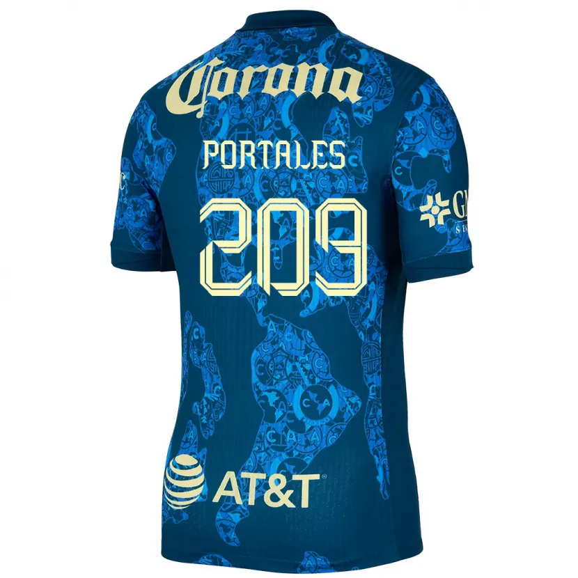 Danxen Kid Walter Portales #209 Blue Yellow Away Jersey 2024/25 T-Shirt