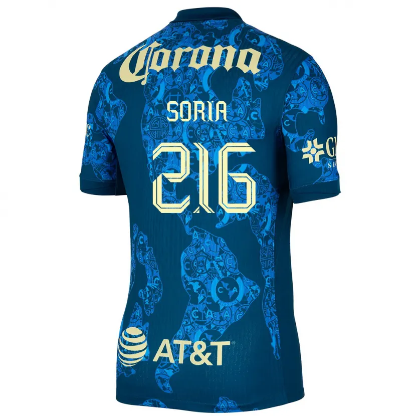 Danxen Kid Emiliano Soria #216 Blue Yellow Away Jersey 2024/25 T-Shirt